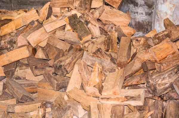 Big heap of chopped firewood — Stock Photo, Image