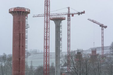 Bridge construction site in NRW in Bestwig. clipart