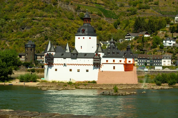 Castillo Pfalzgrafenstein Castillo Peaje Isla Falkenau Río Rin Cerca Kaub —  Fotos de Stock