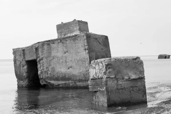 Kustbunkern Kustbunker Från Ww2 Östersjön Fischland Darss Zingst Tyskland — Stockfoto