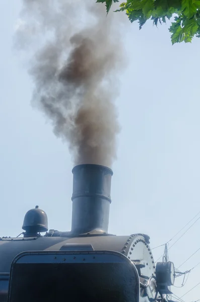 Train à vapeur, fumée — Photo