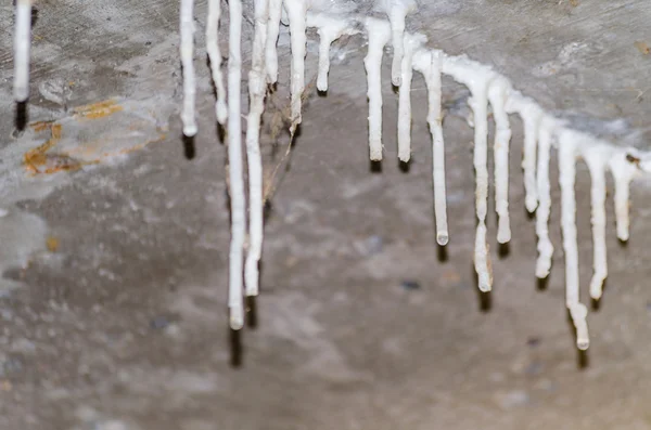 Stalactites, concrete ceiling — Stock Photo, Image