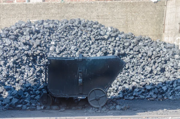 Age dented mine cart. — Stock Photo, Image