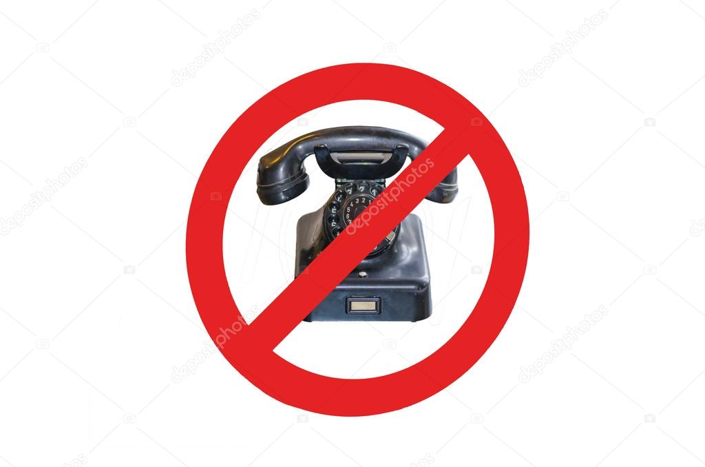 Sign - no cell phones - Telephoning prohibited