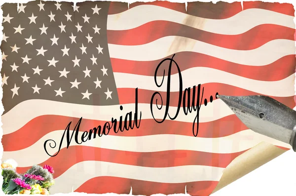 Memorial Day, map — Stock Photo, Image