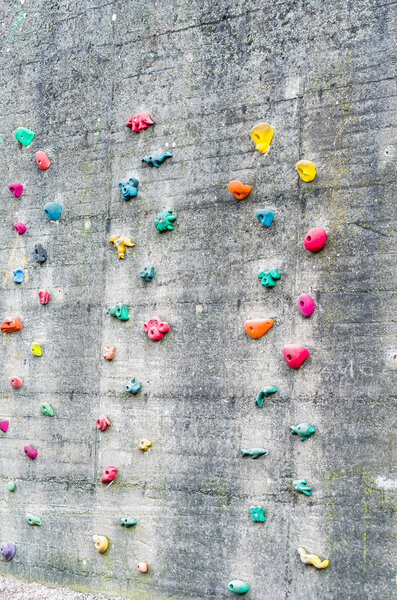 Artificial climbing wall.