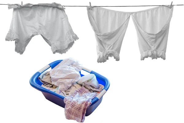 Waslijn, ondergoed — Stockfoto