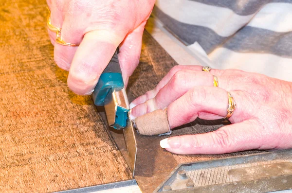 Processing vinyl laminate — Stock Photo, Image