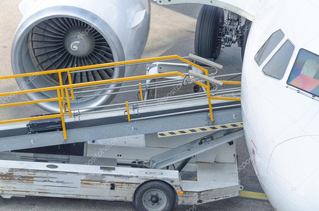 Passenger aircraft at the gate