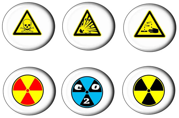 Danger sign on the button. — Stock Photo, Image