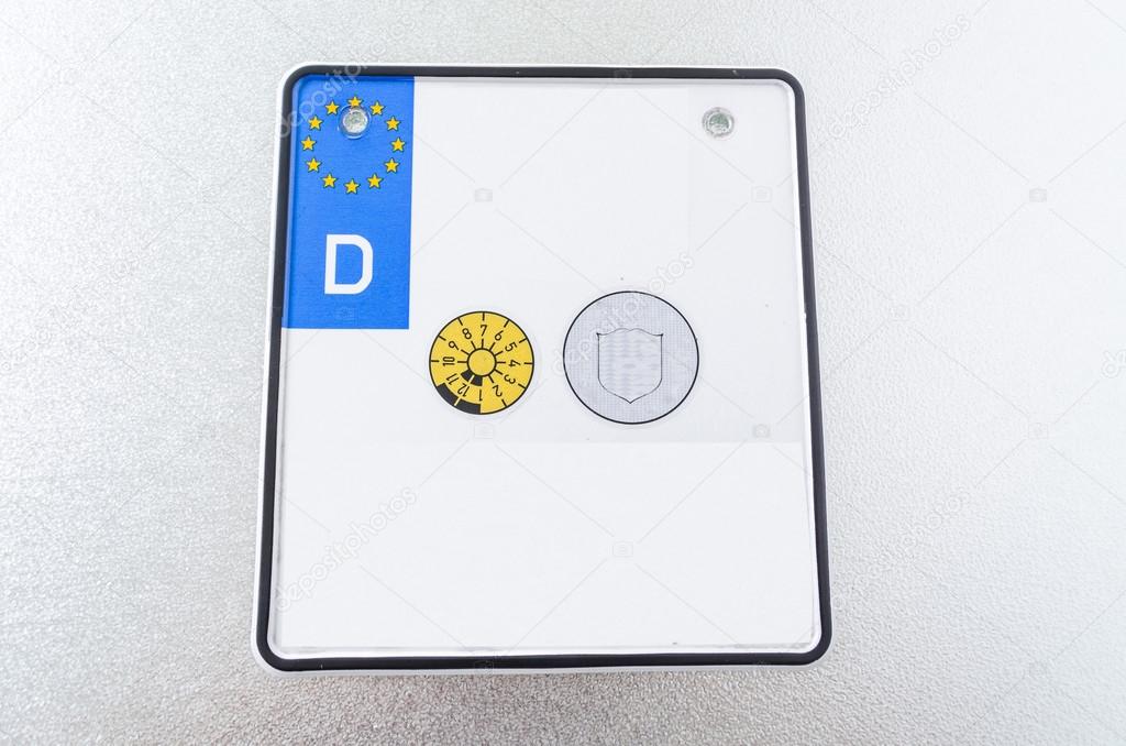Plat nomor sepeda motor Jerman — Stok Foto © NikD51 #79232302