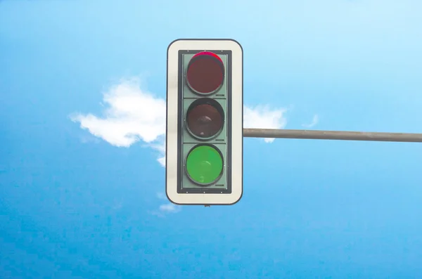Grenn na semaforu — Stock fotografie