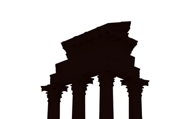 Ελληνική πυλώνα σιλουέτα — Φωτογραφία Αρχείου