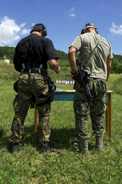 Policie střelby na střelnici — Stock fotografie