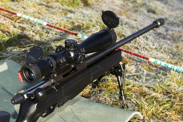 Police Sniper with his gun — Stock Photo, Image