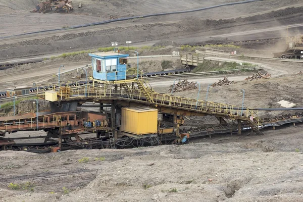 Miniera di carbone in miniera a cielo aperto — Foto Stock