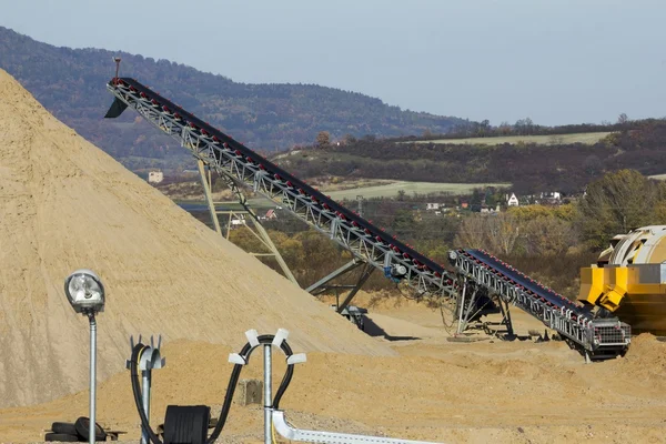 Máquinas grandes para minería de arena — Foto de Stock