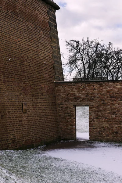 Winter op het gebied van Terezin Memorial — Stockfoto