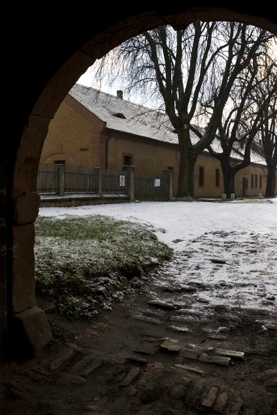 Musim dingin di area Terezin Memorial — Stok Foto