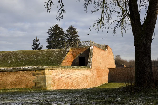 Winter op het gebied van Terezin Memorial — Stockfoto