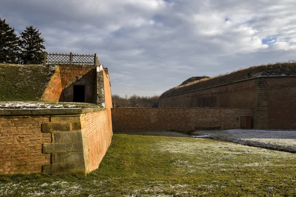 Zimą w okolicy Terezin Memorial — Zdjęcie stockowe