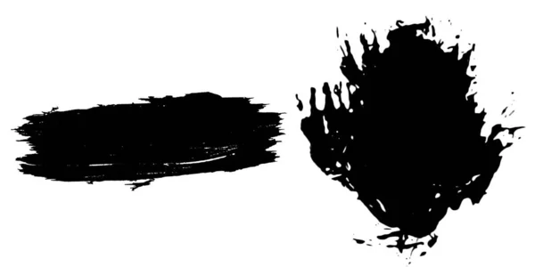 Спрей Або Чорнило Чорного Кольору Плямою Або Бризкою Чорного Кольору — стокове фото