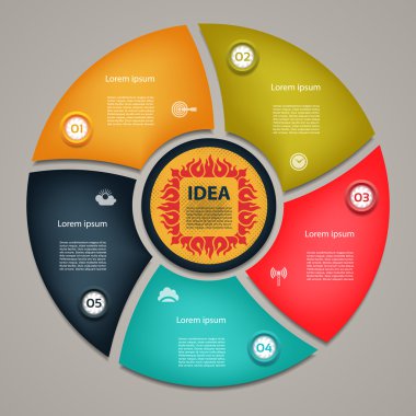 Soyut modern dikey infographics seçenekleri afiş ayarlayın. Vektör çizimi.