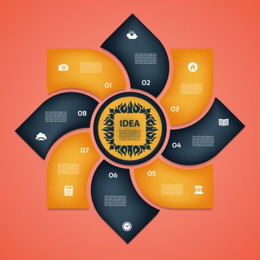 Metin alanları (bilgi grafik ile iş tanıtımı için şablon)