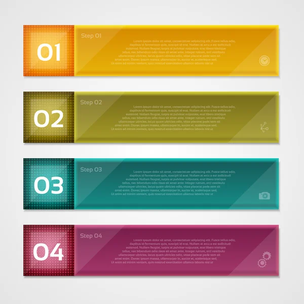 Modern infographics options banner. Vector illustration. can be used for workflow layout, diagram, number options, web design, prints. — Stock Vector