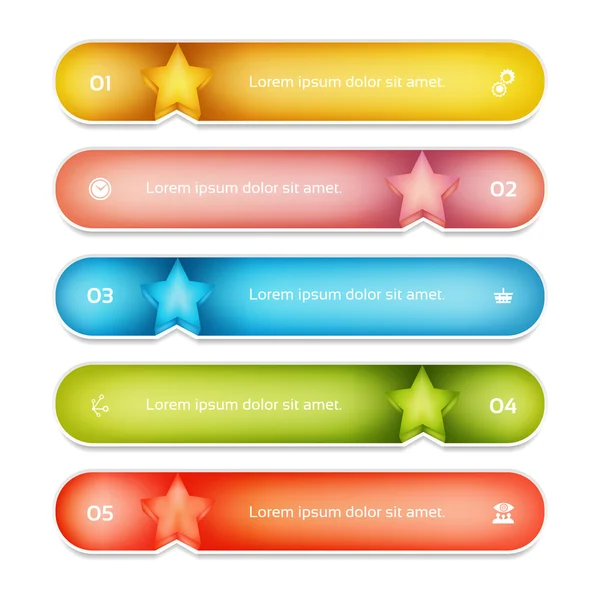 Collection de modèles d'infographie pour les entreprises. Diagrammes de cyclisme en quatre étapes. Illustration vectorielle . — Image vectorielle