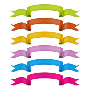 Şeritler koleksiyonu. renkli şerit kümesi.