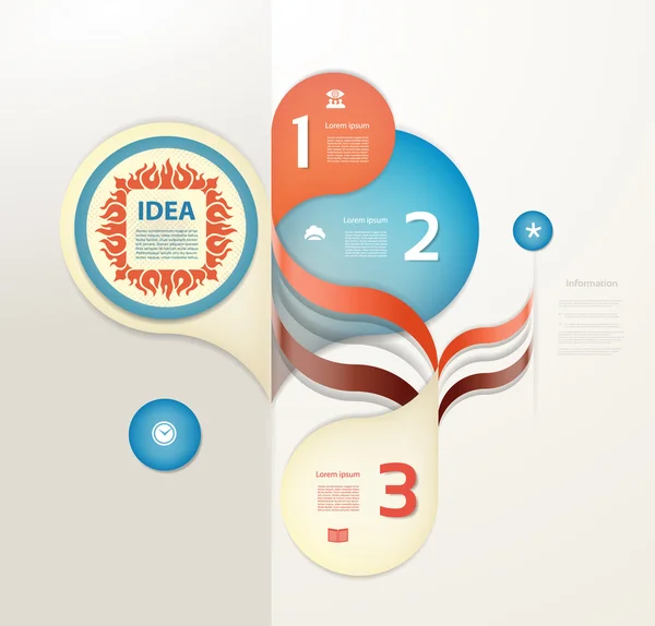 Infografik-Design-Vorlage kann für Workflow-Layout, Diagramm, Zahlenoptionen, Webdesign verwendet werden. infografisches Geschäftskonzept mit 3 Optionen, Teilen, Schritten oder Prozessen. Abstrakter Hintergrund — Stockvektor