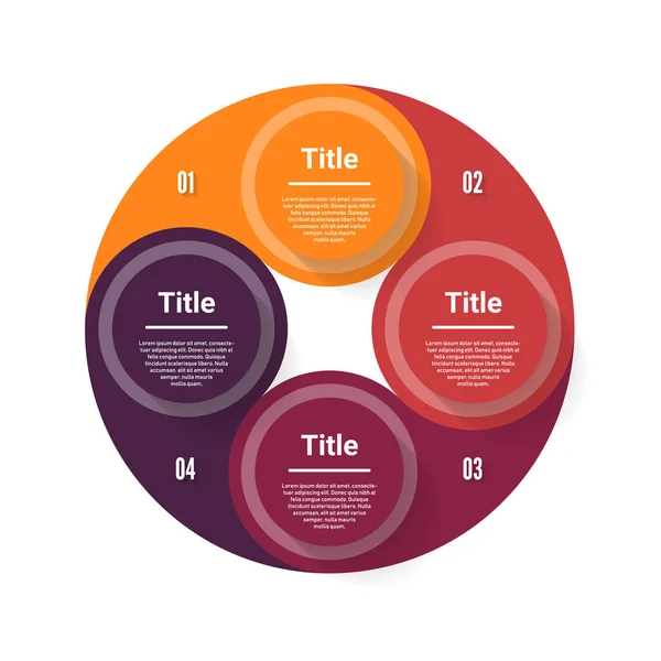 Infográfico Círculo Vetorial Modelo Para Diagrama Gráfico Apresentação Gráfico Conceito —  Vetores de Stock