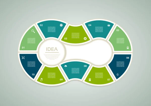 Hintergrund Der Vektorfortschritte Vorlage Für Diagramm Grafik Präsentation Und Diagramm — Stockvektor