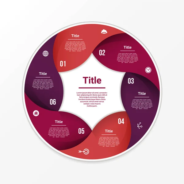 Vectorcirkel Infographic Model Voor Diagram Grafiek Presentatie Grafiek Bedrijfsconcept Met — Stockvector