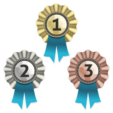 Altın, gümüş ve bronz ödül. vektör. EPS 10