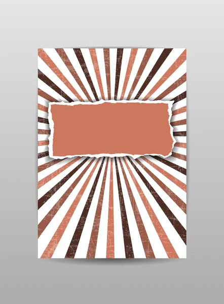 Torn paper cover, brochure, flyer, background in brown color. Vector illustration — 图库矢量图片