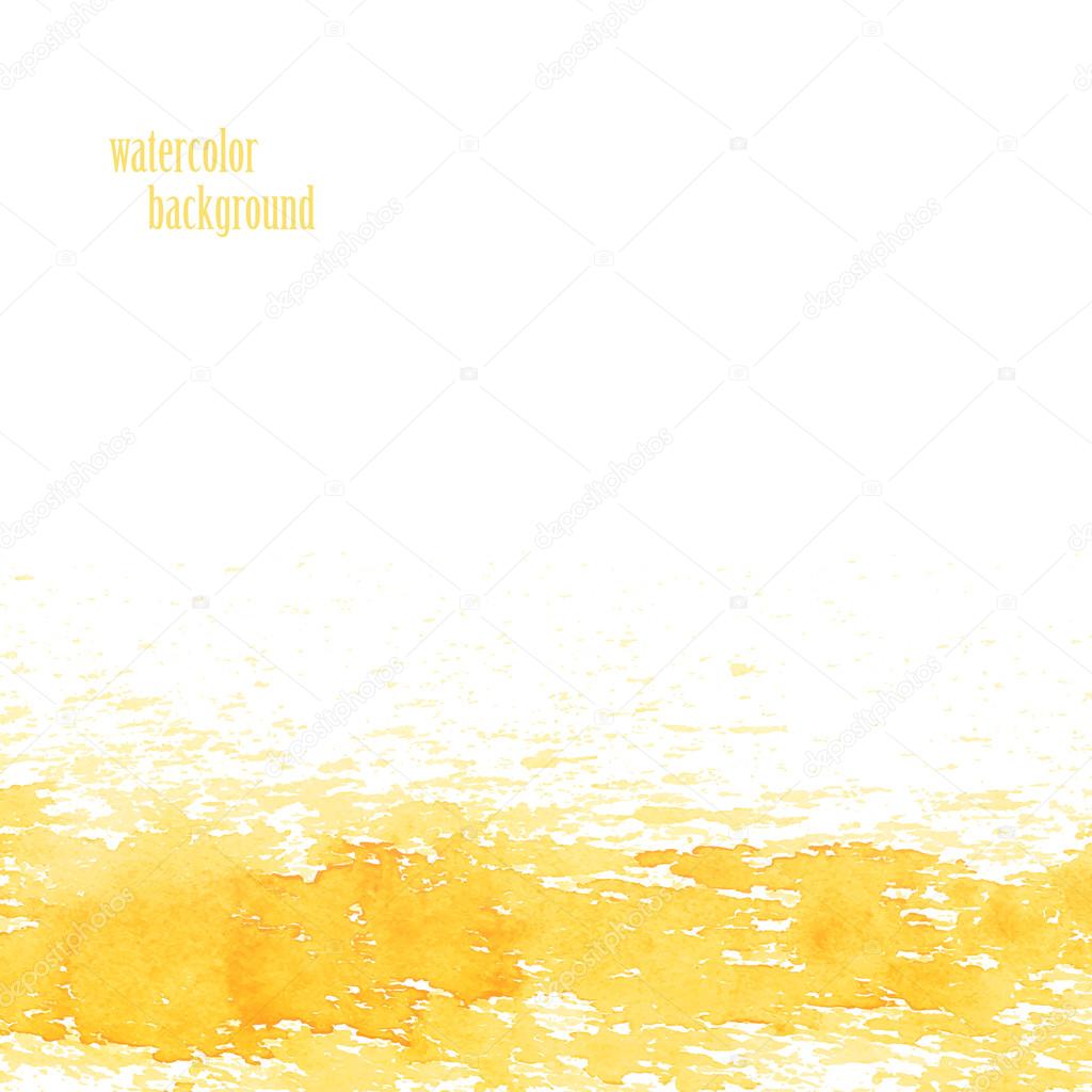 Watercolor background for layout. Vector yellow splashes. eps 10