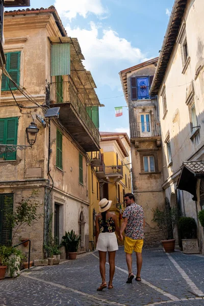 İtalya 'da Fiuggi' nin genel görünümü, Fiuggi 'de manzara, Frosinone ili, Lazio, orta İtalya — Stok fotoğraf