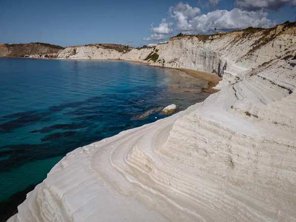 Sicile Scala dei Turchi Escalier des Turcs littoral blanc, Sicile — Photo