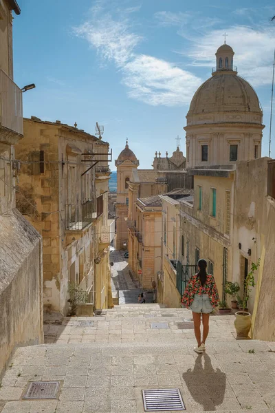 Sicilya İtalya, Noto 'nun eski şehri ve Noto Katedrali, Sicilya, İtalya. — Stok fotoğraf