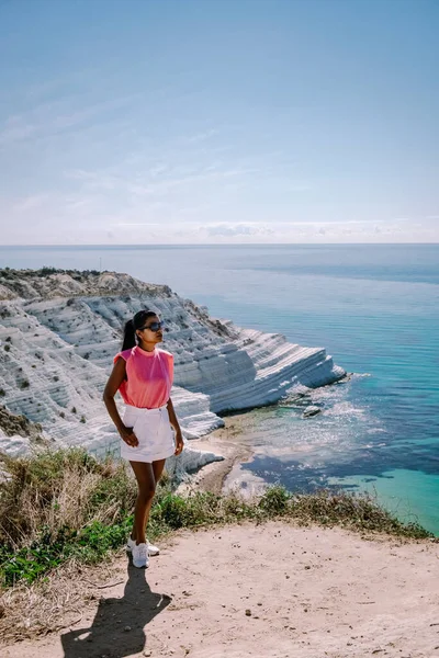 Scala dei Turchi Σκάλα των Τούρκων, Σικελία Ιταλία, Scala dei Turchi. Ένας βραχώδης γκρεμός στην ακτή του Realmonte, κοντά στο Porto Empedocle, νότια Σικελία, Ιταλία — Φωτογραφία Αρχείου