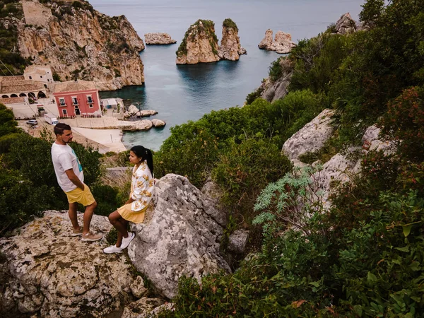 Strand van Scopello op Sicilië Italië — Stockfoto