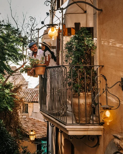 Taormina Sicílie, Belvedere z Taorminy a San Giuseppe kostel na náměstí Piazza IX Aprile v Taormině. Sicílie, Itálie — Stock fotografie