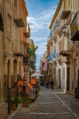 Cefalu, Sicilya adasının ortaçağ köyü, Palermo ili, İtalya