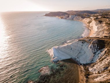 Sicilya Scala dei Turchi Türklerin Beyaz Kıyı Merdiveni, Sicilya