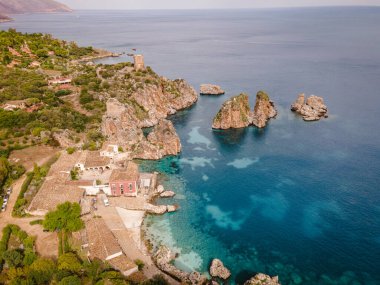 Sicilya 'daki Scopello Plajı