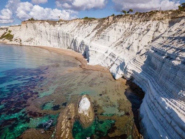 Scala dei Turchi Stair of the Turks, Sicily Italy, Scala dei Turchi. Скеляста скеля на узбережжі Реальмонте, поблизу Порто - Емпедокле, що на півдні Сицилії (Італія). — стокове фото