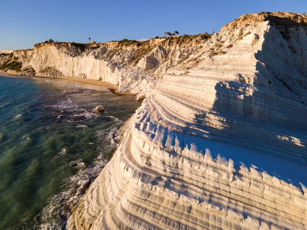 Sicile Scala dei Turchi Escalier des Turcs littoral blanc, Sicile — Photo