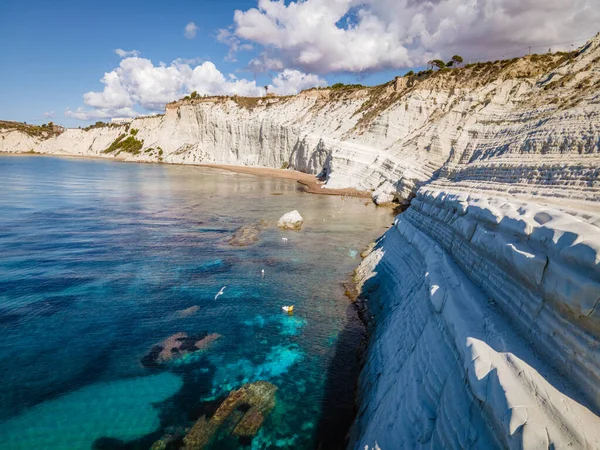 Scala dei Turchi Escalier des Turcs, Sicile Italie, Scala dei Turchi. Une falaise rocheuse sur la côte de Realmonte, près de Porto Empedocle, sud de la Sicile, Italie — Photo